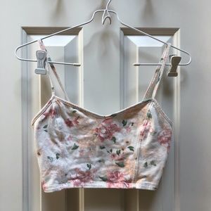 Garage floral tank crop top